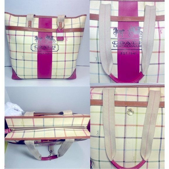 GREAT GIFT!! RARE Coach 3 piece Tote, cosmetic bag, change purse set PRICE FIRM - Picture 8 of 16